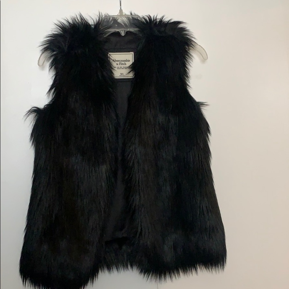 Black Faux Fur Vest